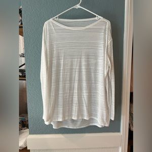 Relaxed fit sheer lululemon long sleeve white shirt size 12